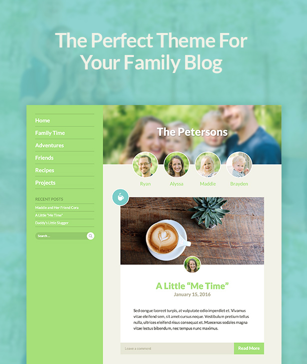 The perfect theme for your family blog