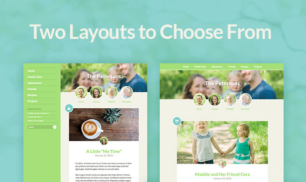 Two WordPress Theme Layouts to Choose From